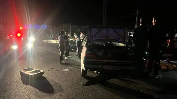 یک فوتی و ۲ مصدوم در حادثه رانندگی اتوبان پاسداران