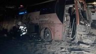 افزایش شمار قربانیان حادثه واژگونی اتوبوس اتباع عراقی در جاده شاهرود + عکس 