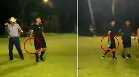  اتفاق باورنکردنی / داور فوتبال روی هواداران اسلحه کشید! + عکس و فیلم