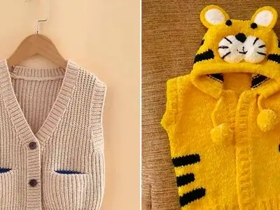 ژیله‌ های بافتنی بچگانه برای روزمره؛ 15 مدل ترکیب شاد و استایل خاص