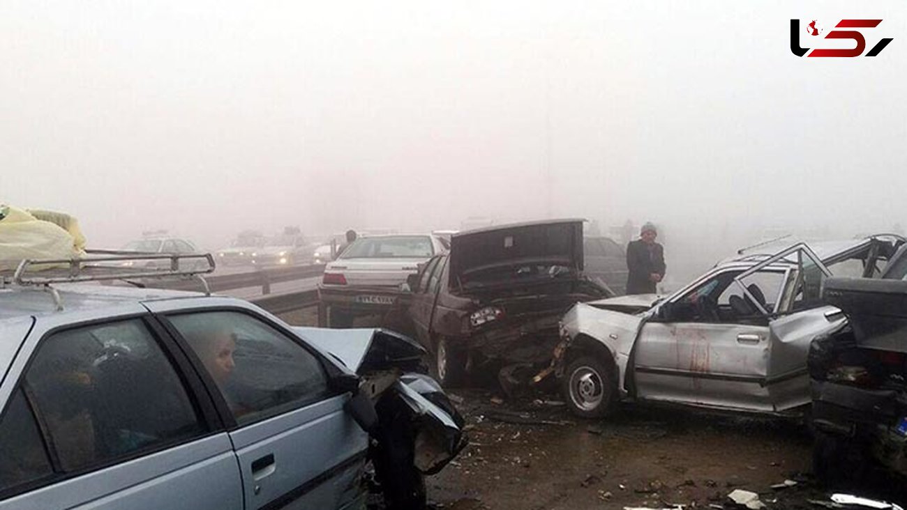 تصادف زنجیره ای با دو کشته در کرمان+ گزارش تصافات