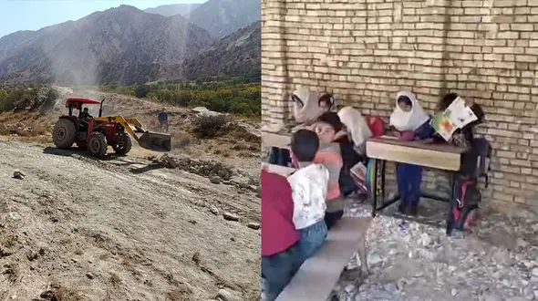 آغاز ساخت مدرسه برای 8 دانش آموز روستای میانکوه سنقز درگز / پیش از این مدرسه نداشتند و در حسینیه درس می خواندند!