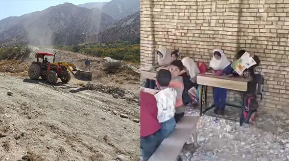 آغاز ساخت مدرسه برای 8 دانش آموز روستای میانکوه سنقز درگز / پیش از این مدرسه نداشتند و در حسینیه درس می خواندند!