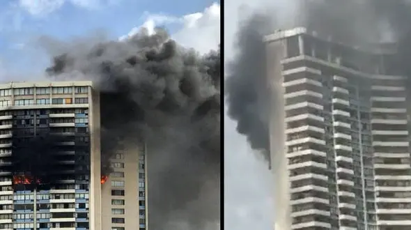 آتش‌سوزی در برج 36 طبقه هاوایی آمریکا / 3 نفر کشته شدند + تصاویر