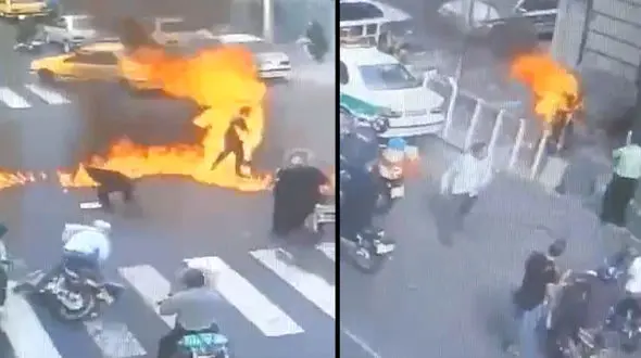 پشت پرده فیلم خودسوزی مرد تهرانی