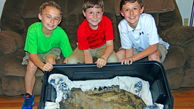 یافتن استخوان یک حیوان منقرض شده توسط ۳ کودک + عکس