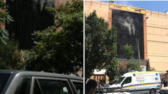 انتشار اولین عکس از آتش سوزی اداره پست مرکزی