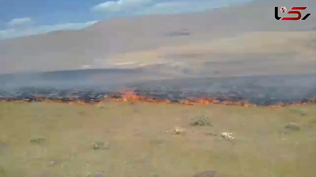 فیلم آتش‌سوزی مراتع در روستای چپقلو 