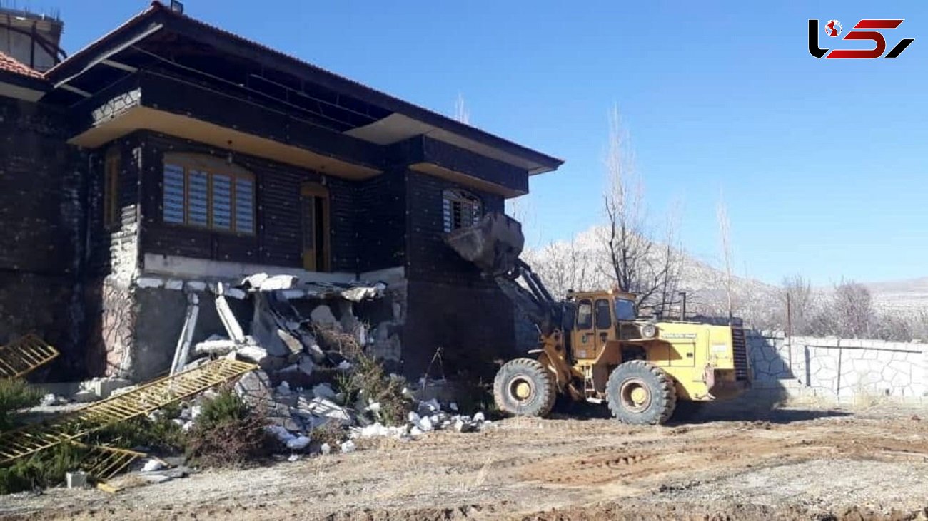 کاخ ایرانیان تخریب شد / برخورد با زمین خواری در منطقه حفاظت شده ارژن و پریشان