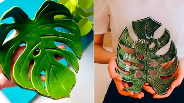 15 مدل ظرف طرح برگ انجیری؛ طبیعت را به خانه بیاورید