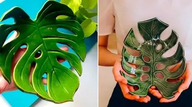 15 مدل ظرف طرح برگ انجیری؛ طبیعت را به خانه بیاورید