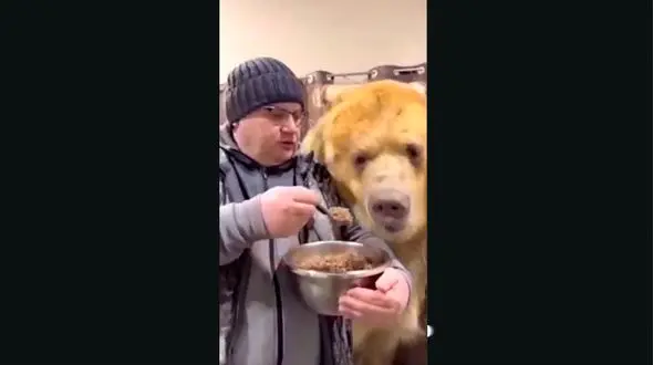 ترسناک ترین حیوان خانگی برای این مرد است + فیلم