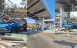 فیلم / انفجار خودروی نیسان در جایگاه CNG تهران 2 مصدوم برجا گذاشت/ حادثه بدون آتش‌سوزی مهار شد