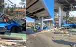 فیلم / انفجار خودروی نیسان در جایگاه CNG تهران 2 مصدوم برجا گذاشت/ حادثه بدون آتش‌سوزی مهار شد