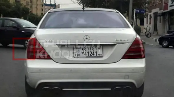 بنز S کلاس در ایران با پلاک افغانستان !