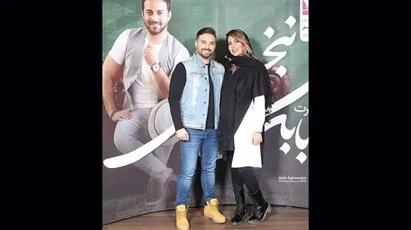 بابک جهانبخش خواننده مشهور پاپ درکنار همسرش+عکس