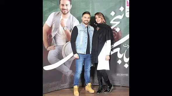 بابک جهانبخش خواننده مشهور پاپ درکنار همسرش+عکس
