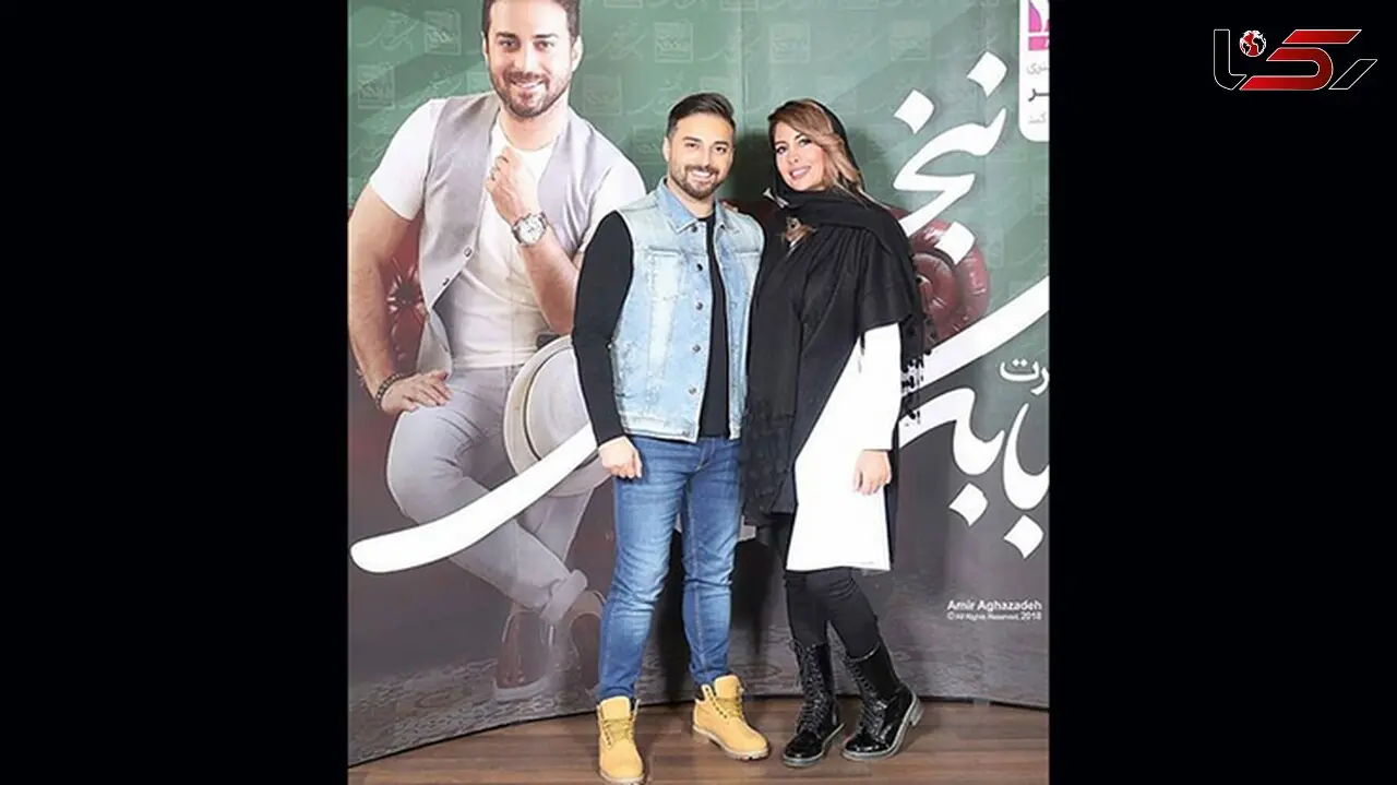 بابک جهانبخش خواننده مشهور پاپ درکنار همسرش+عکس