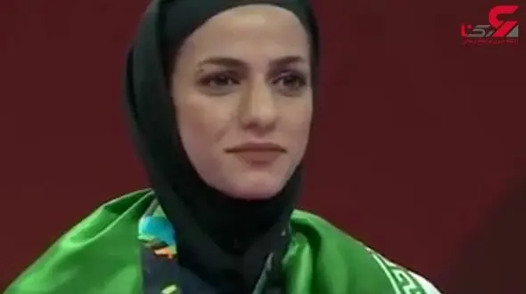 لحظه اهدای مدال نقره طراوت خاکسار+تصویر