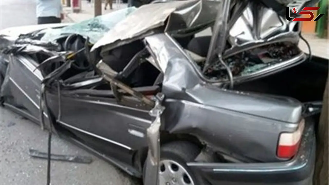 واژگونی خودروی پژو پارس در جاده آبادان-ماهشهر