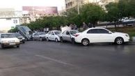تصادف زنجیروار 9 خودرو در جاده دامغان-شاهرود