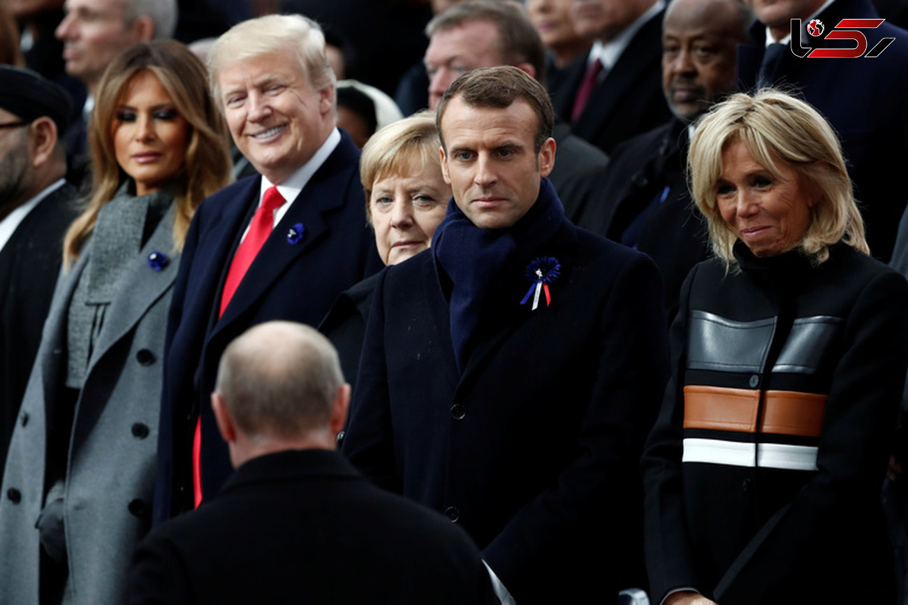 خوشحالی عجیب ترامپ از دیدن پوتین در پاریس+ عکس