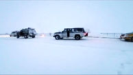 اقدام عجیب آفرود سواران اردبیلی برای نجات گرفتار شده ها در برف و کولاک + فیلم