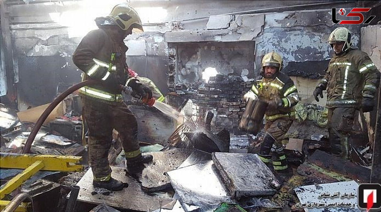 آتش سوزی در انبار لوازم خانگی امین حضور + عکس 