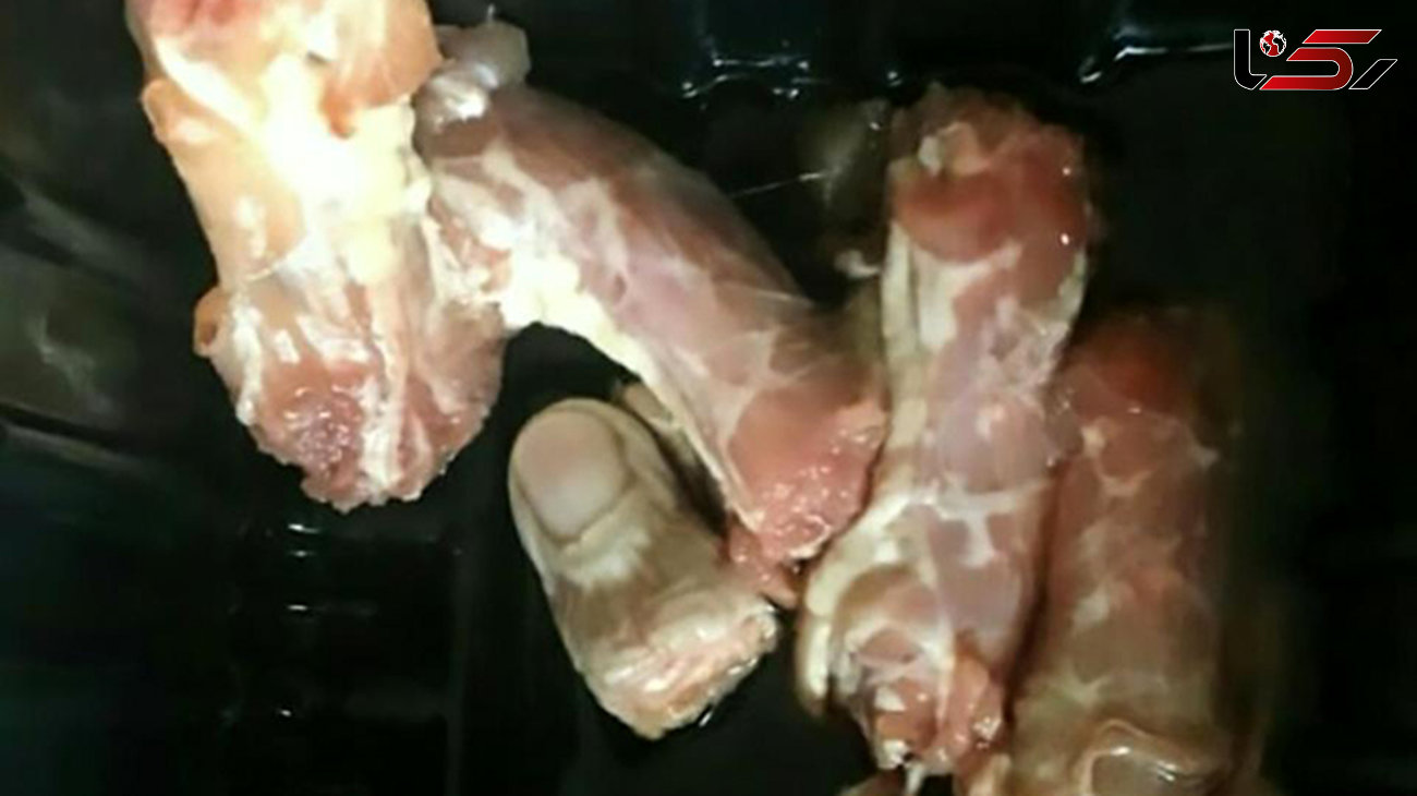 پیدا کردن انگشت بریده شده انسان در داخل بسته مرغ! +عکس