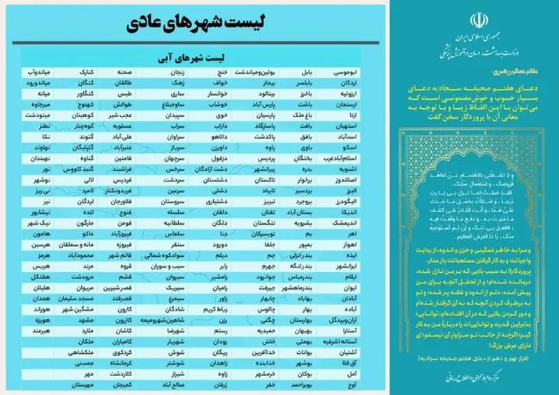 شهرهای عادی