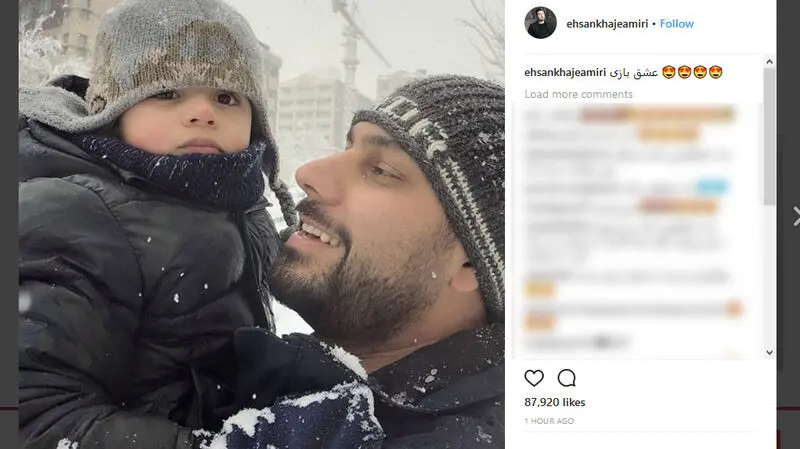 واکنش هنرمندان به اولین برف زمستانی تهران