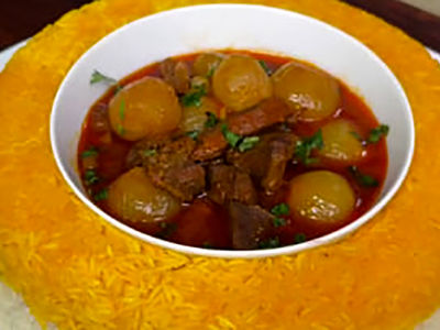 طرز تهیه غذای ترکیه ای به اسم خورشت گوشت و پیاز + فیلم