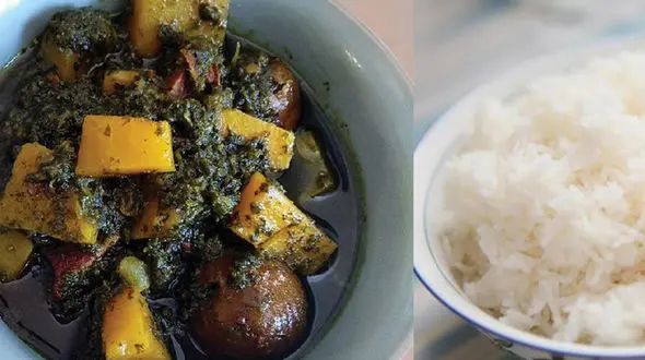 خورش آلو و گشنیز طعم متفاوتی دارد