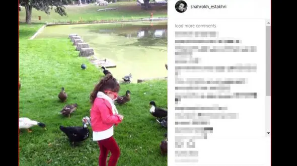 شکار لحظه ی زیبایی از تنها دختر بازیگر "دلنوازان"+ عکس