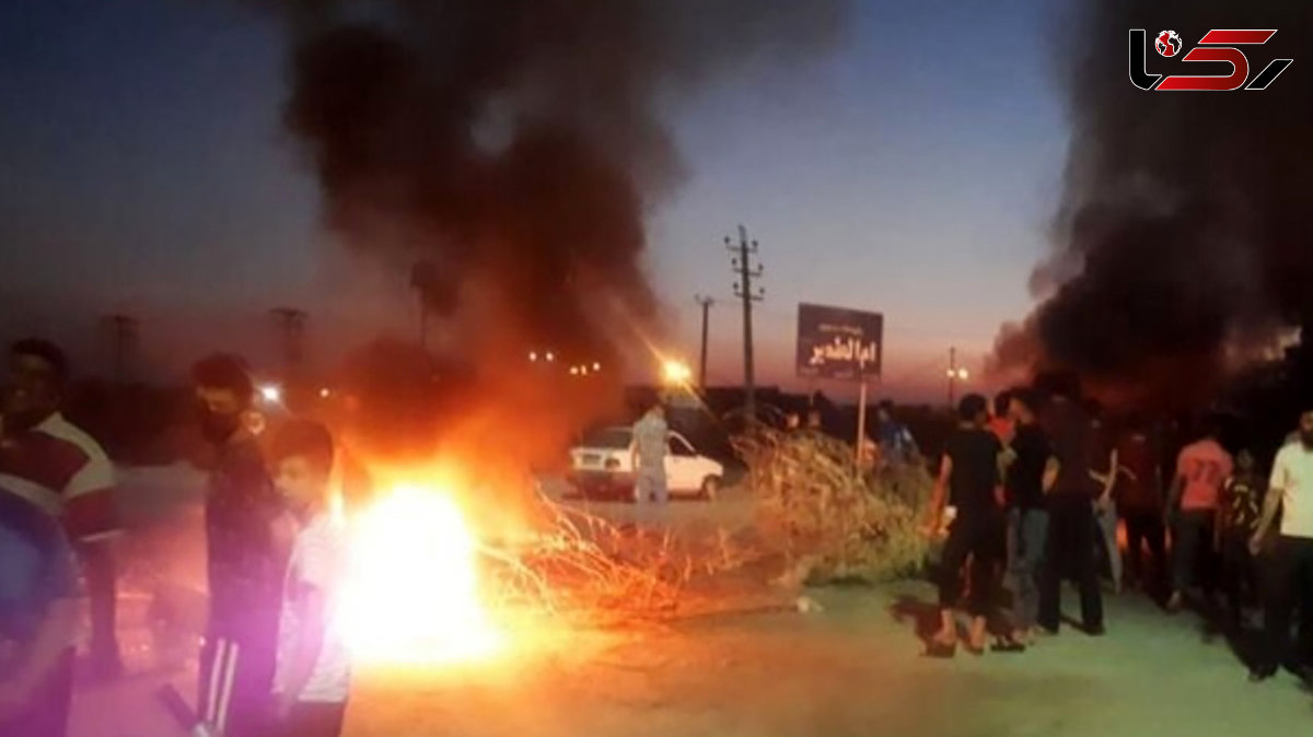 اهالی روستای ام طمیر اهواز جاده قدیم خرمشهر را بستند / علت چه بود؟