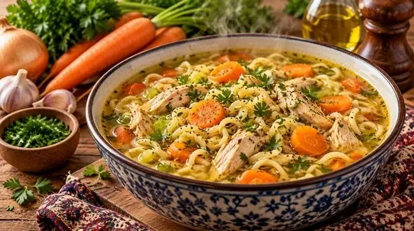 طرز تهیه سوپ نودل خانگی