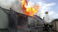 آتش‌سوزی  هولناک در کارخانه یونولیت سبزوار 
