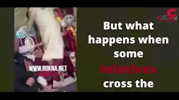 شوخی دستی مهمان یک عروسی و سیلی های پی در پی داماد بی جنبه+ فیلم