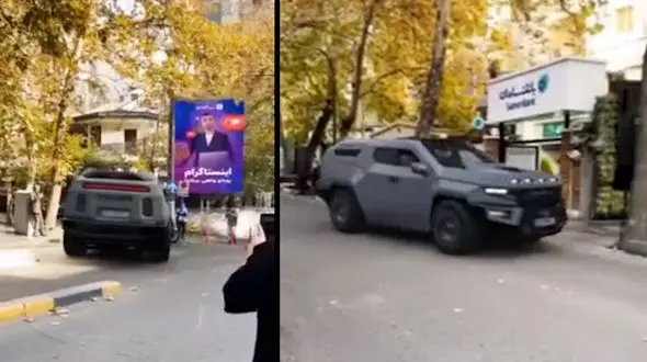 ماشین 50 میلیاردی در خیایان فرشته تهران + فیلم