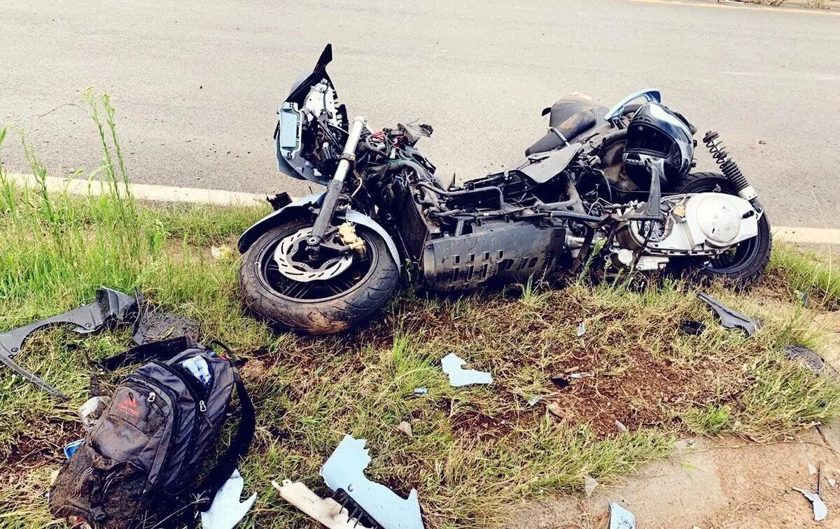 تصادف شدید موتور سوار با خودرو سواری در بزرگزاه