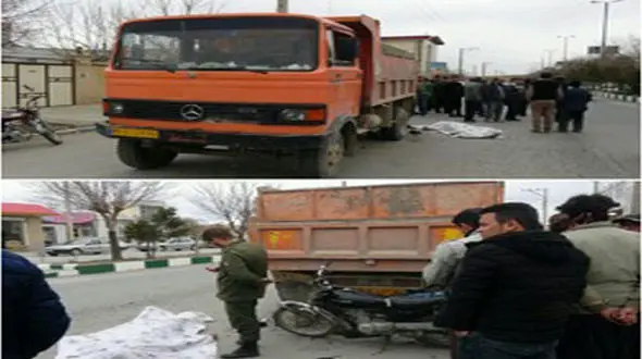 عکس جنازه یک مرد که زیر کامیون له شد! + جزییات