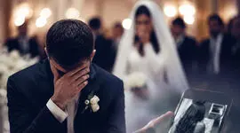 عکس / راز پنهان عروس با ارسال عکس هایش به داماد فاش شد / جشن عروسی قهرمان المپیک نیمه‌تمام ماند