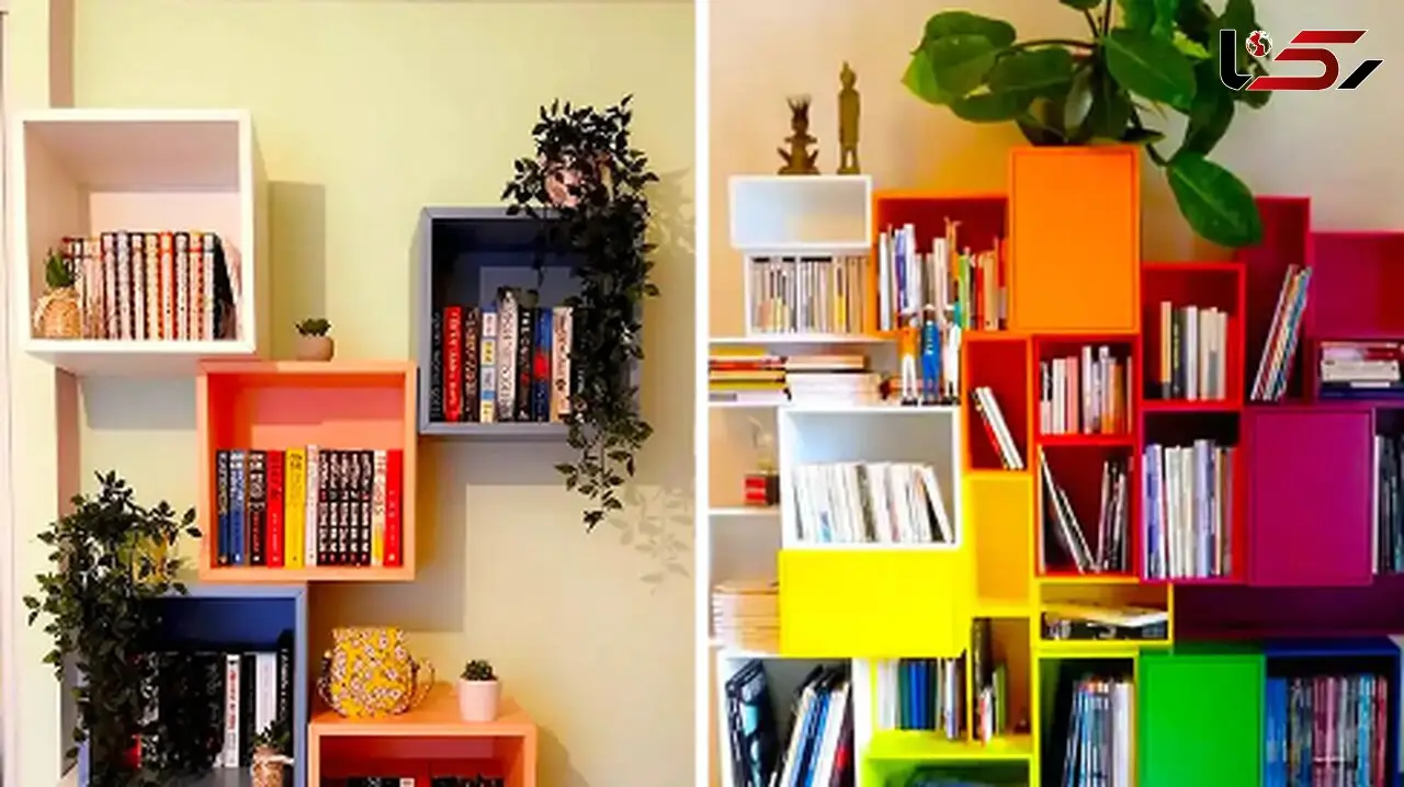 مدل‌ های شاد و رنگارنگ قفسه چوبی برای اتاق کودک و نوجوان