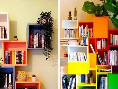 مدل‌ های شاد و رنگارنگ قفسه چوبی برای اتاق کودک و نوجوان