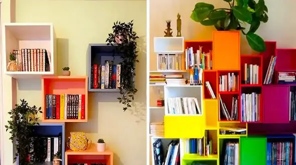 مدل‌ های شاد و رنگارنگ قفسه چوبی برای اتاق کودک و نوجوان