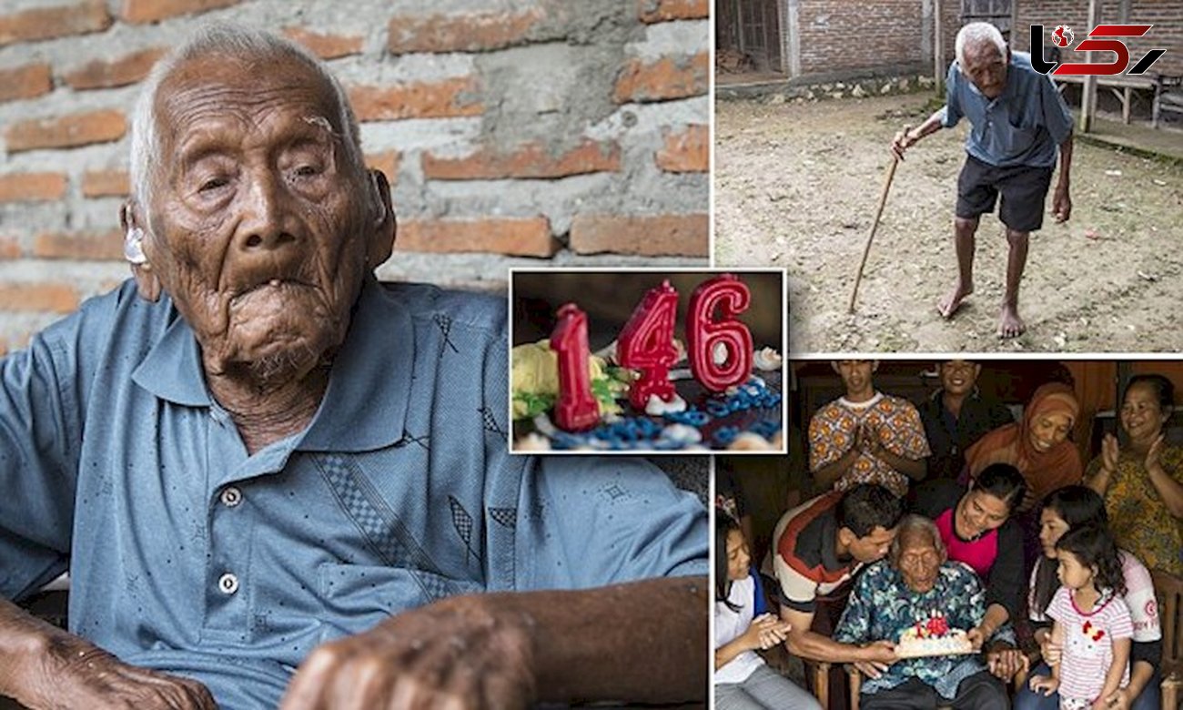 مرد اندونزیایی شمع تولد 146 ساله خود را فوت کرد +عکس