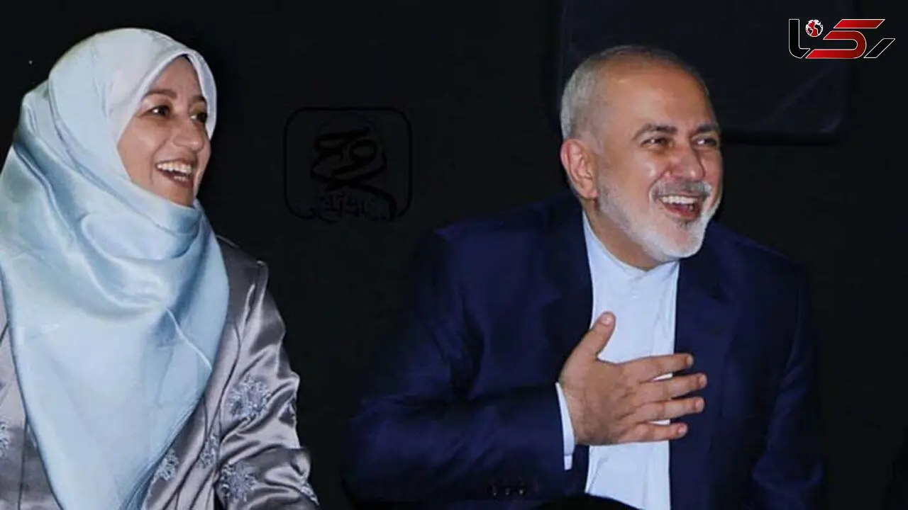 فیلم حضور ظریف و همسرش در تئاتر ارکسترال آرش کنار رعنا آزادی ور