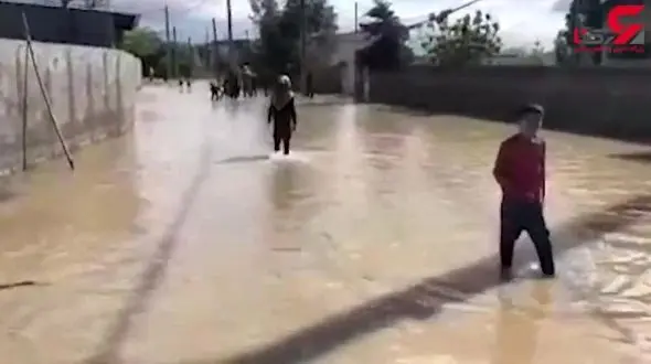  بازهم سیل / مردم کلافه شده اند + فیلم