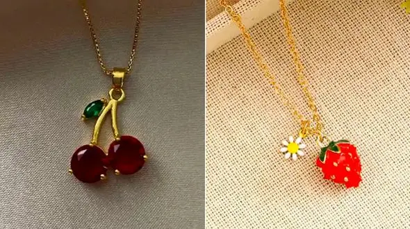 گردنبند‌های فانتزی میوه‌ ای؛ 15 طرح بی‌ نظیر برای استایل شما