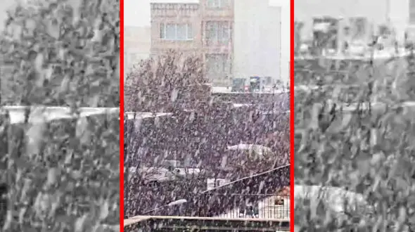 فیلم برف شدید در کرمانشاه